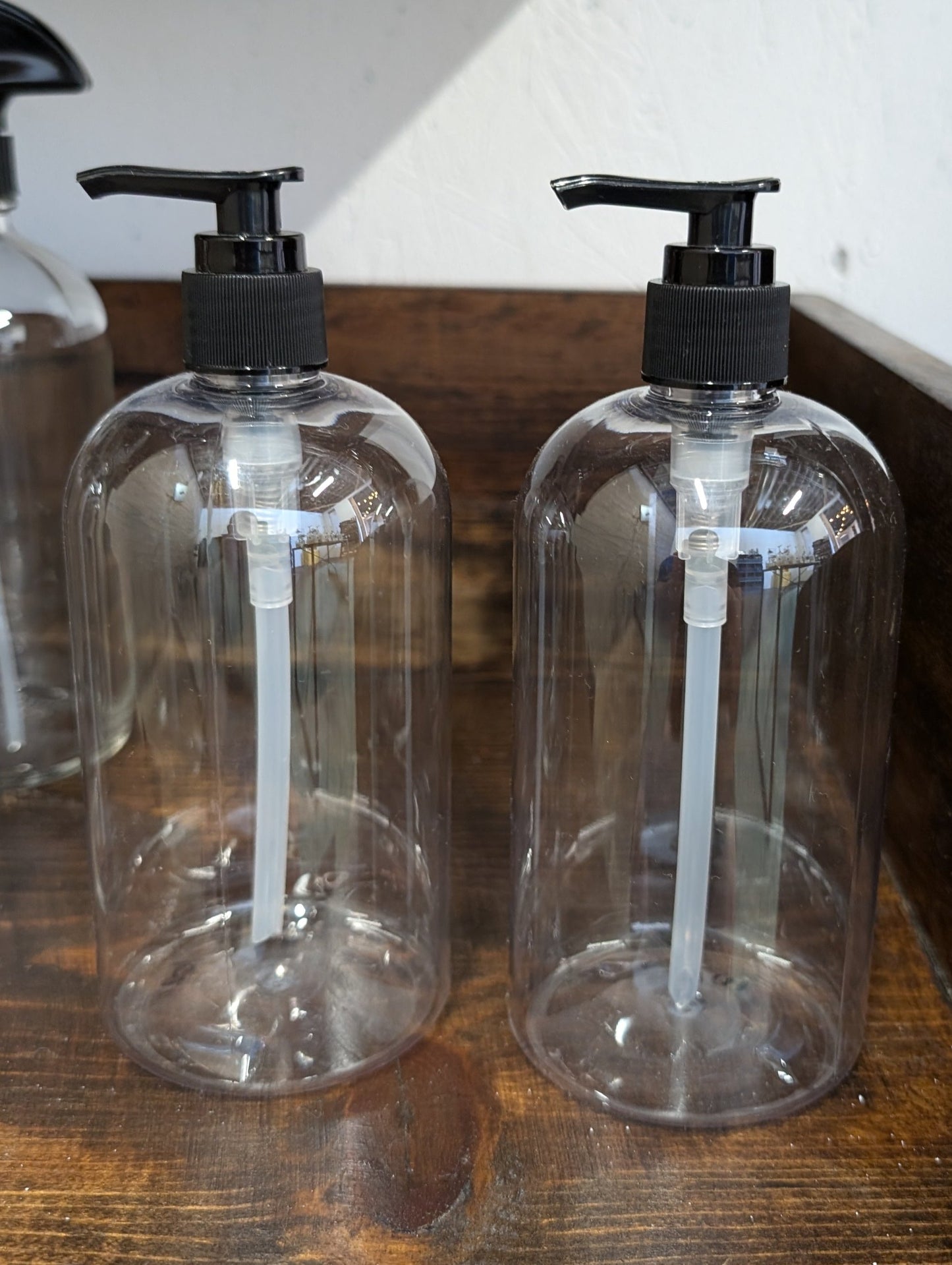 16oz Amber PET with Pump Boston Round