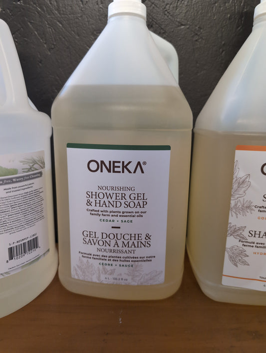 Oneka Cedar and Sage Shower Gel and Hand Soap