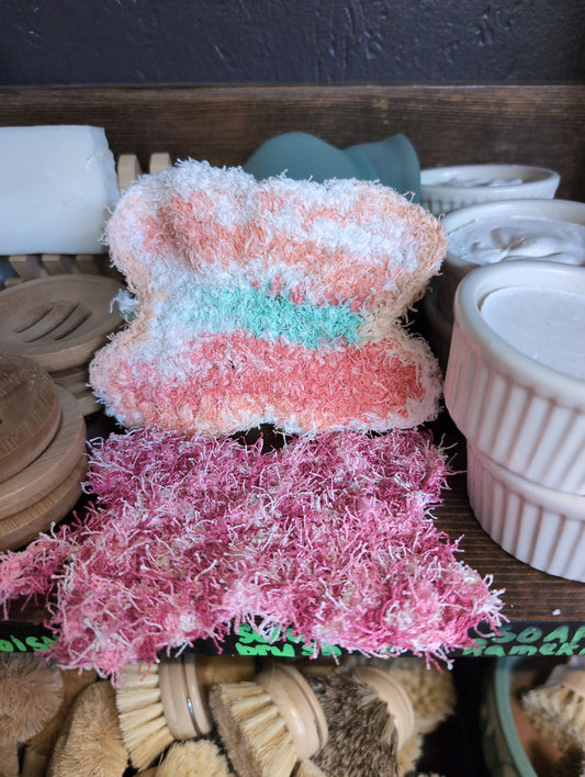 Crochet Butterfly Dish Scrubby