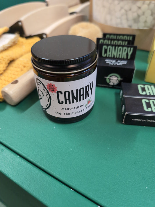 Canary clean toothpaste jar